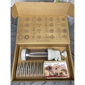 Pampered Chef Cookie Press 1525 Retired 15 Disks Designs Spritz Cookies VTG Y2K